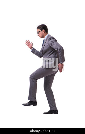 Puppet businessman isolated on white background Stock Photo