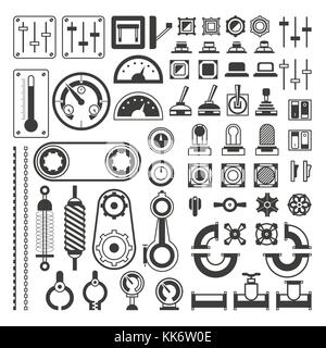 Set of measuring equipment - modern vector realistic isolated clip art Stock Vector