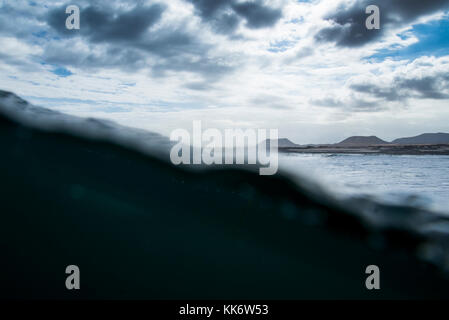 landscape of the coast seen from the water Stock Photo