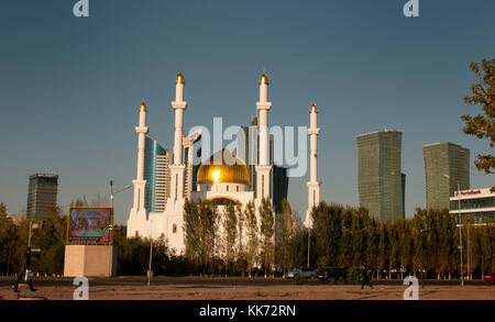 The glittering Nur Astana Mosque, Astana (Kazakhstan) Stock Photo