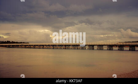 Barwon Heads Bridge at Dusk Stock Photo