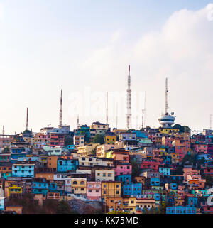 Pier & Lighthouse Hill - Guayaquil Stock Photo