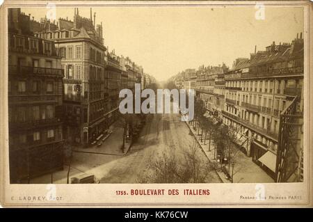 Boulevard des Italiens, ca 1870 by Ernest Ladrey Stock Photo