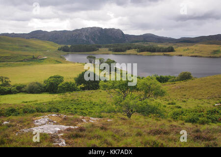 View over Loch Kernsary near Poolewe, Scotland Stock Photo