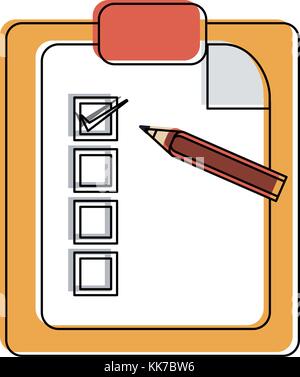 Checklist with pen Stock Vector