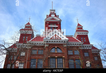 Whatcom Museum of History and Art in downtown Bellingham, Washington.  A landmark that is on the National Register of Historic Places. Stock Photo