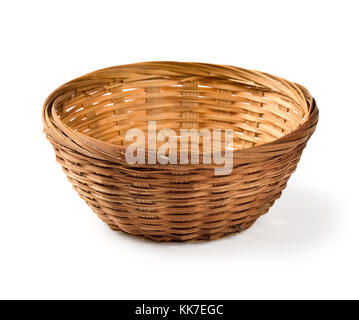 wicker basket  on a white background Stock Photo