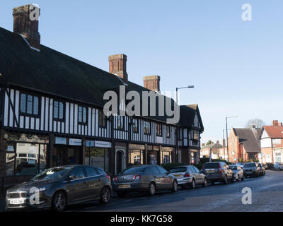 Black and white building in Victoria Square Droitwich Spa Worcestershire England UK housing a variety of businesses Stock Photo