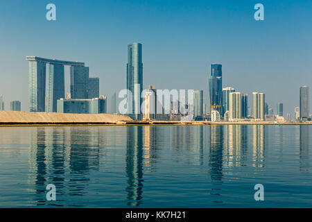 Abu Dhabi, United Arab Emirates, October 27,2017: Buildings on Al Reem island. Stock Photo