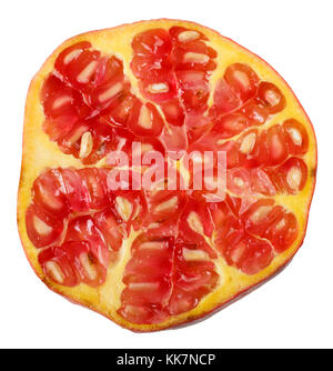 Slice of pomegranate isolated on white background. Stock Photo