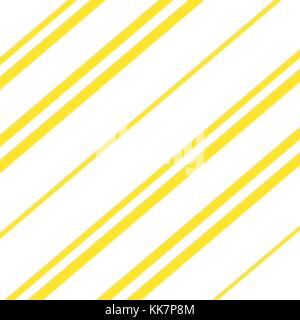 yellow watercolor diagonal stripes pattern on white background, vector illustration Stock Vector