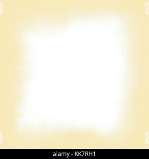 yellow watercolor cloud frame pattern with soft inner border, vector illustration Stock Vector