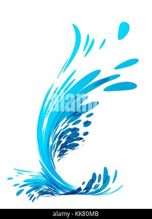 Splash wave on white background Stock Vector
