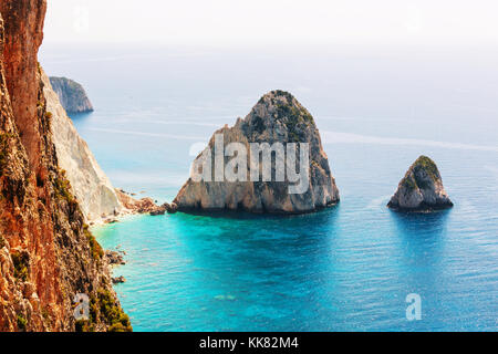 Beautiful sea landscapes on Zakynthos Island in Greece Stock Photo