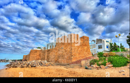 Medina of Hammamet on the Mediterranean coast in Tunisia Stock Photo