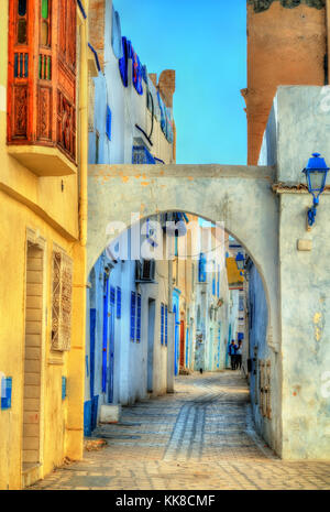 Traditional houses in Medina of Kairouan. A UNESCO world heritage site in Tunisia Stock Photo