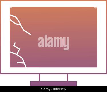 computer monitor icon Stock Vector