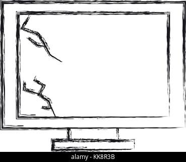 computer monitor icon Stock Vector
