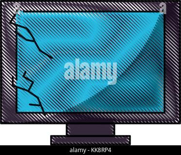 computer monitor icon Stock Vector