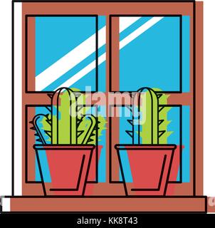 house window icon Stock Vector