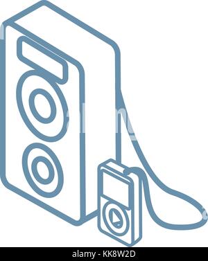 stereo  vector illustration Stock Vector