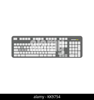 Grey Keyboard Device Vector Graphic Illustration Design Stock Vector