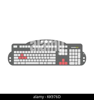 Gaming Keyboard Device Vector Graphic Illustration Design Stock Vector