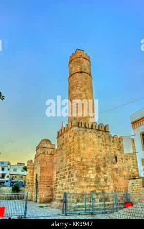 Ribat, a medieval citadel in Sousse, Tunisia. UNESCO heritage site Stock Photo