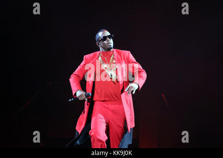 CINCINNATI, OH - SEPTEMBER 17: Sean 'Diddy' Combs performs during the Bad Boy Reunion Tour at the U.S. Bank Arena on September 17, 2016  in Cincinnati, Ohio   People:  Sean Combs  T Stock Photo