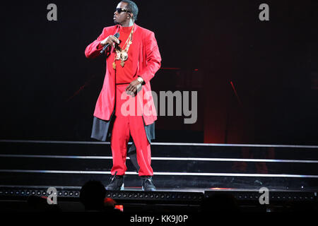 CINCINNATI, OH - SEPTEMBER 17: Sean 'Diddy' Combs performs during the Bad Boy Reunion Tour at the U.S. Bank Arena on September 17, 2016  in Cincinnati, Ohio   People:  Sean Combs  T Stock Photo