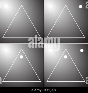 abstraction from a triangle and a circle / earth and sun / logo, poster Stock Vector