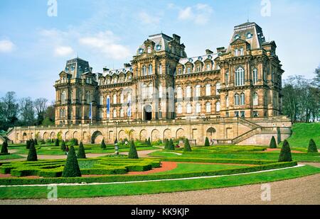 Bowes Museum in town of Barnard Castle, Co. Durham, England. Built in French Style as public art gallery by John Bowes late C 19 Stock Photo