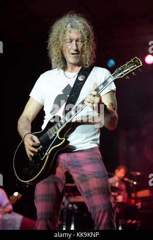 MIAMI, FL - MARCH 12: Bruce Watson of Foreigner performs at The Magic City Casino on March 12, 2016 in Miami, Florida   People:  Bruce Watson Stock Photo