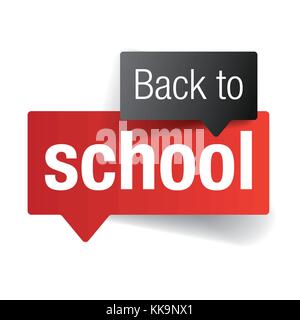 Back to school sign label Stock Vector