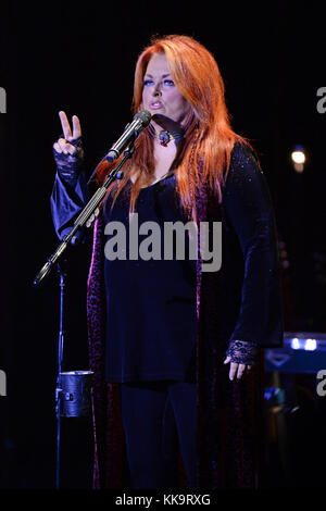 FORT LAUDERDALE, FL - JANUARY 21:  Wynonna Judd performs on the opening night of her U.S. tour at The Parker Playhouse on January 21, 2016 in Fort Lauderdale, Florida   People:  Wynonna Judd Stock Photo