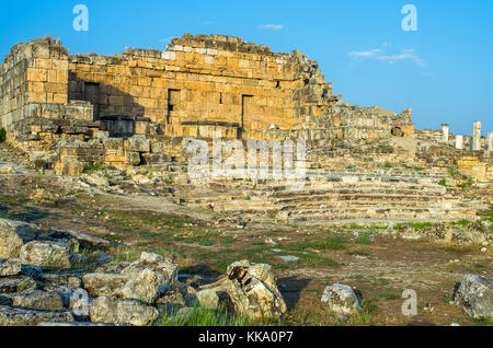 Amphitheater of Pamukkale, Turkey Stock Photo