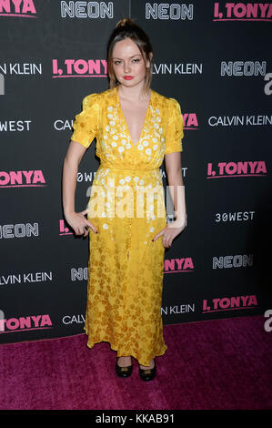 Actress Emily Meade attends the premiere of "I, Tonya" at Village East