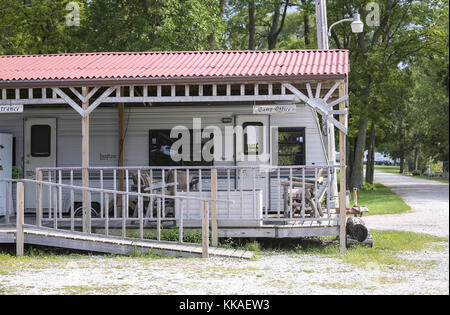 Port Byron, Iowa, USA. 2nd Aug, 2017. The management office at Camp Hauberg is seen in Port Byron, Illinois, on Wednesday, August 2, 2017. Credit: Andy Abeyta, Quad-City Times/Quad-City Times/ZUMA Wire/Alamy Live News Stock Photo