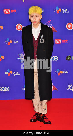 ZICO 生写真セット ② Zico, November 29, 2017, Tokyo, Yokohama, Japan : Korean