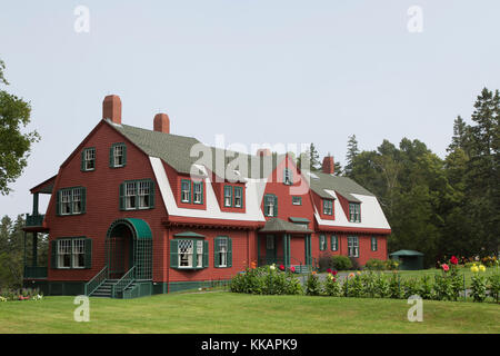 Roosevelt Cottage at Roosevelt Campobello International Park on Campobello Island in New Brunswick, Canada, North America Stock Photo