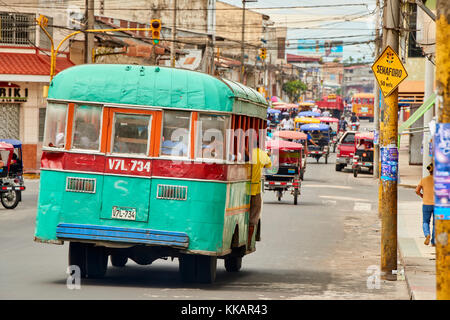 Bus in Iquitos, Peru, South America Stock Photo