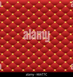 Abstract background of scarlet squares with goldens pearls Stock Vector