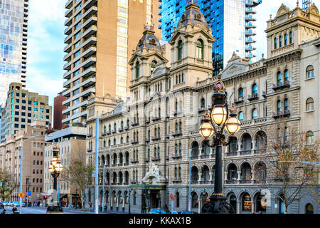 Australia, Melbourne, Spring Street, Victoria, Windsor Hotel Stock Photo