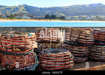 Apollo Bay, Australia, Cray Pot, Crayfish, Craypots, Lobster Traps, Southern Rock Lobster, Victoria Stock Photo