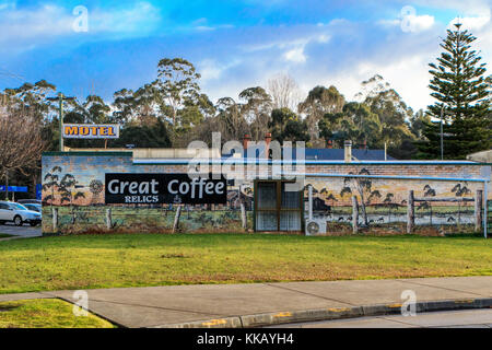 Australia, Cann River, East Gippsland, Princes highway, Victoria, motel, mural Stock Photo