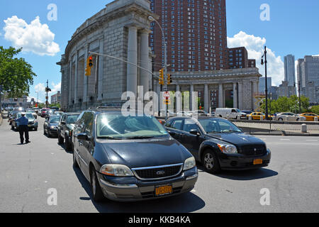 NEW YORK CITY - AUGUST 08  Traffic jam on street in NYC on August 08, 2013  New York is the biggest city in the United States Stock Photo