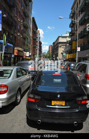 NEW YORK CITY - AUGUST 08  Traffic jam on Broadway street in NYC on August 08, 2013  New York is the biggest city in the United States Stock Photo