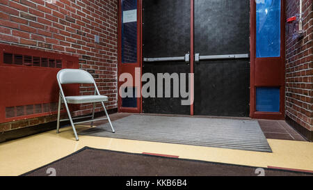 interior of urban school in Portland, Maine Stock Photo