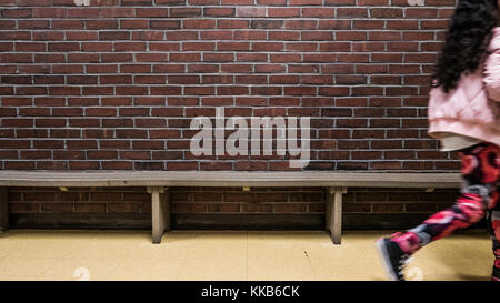 interior of urban school in Portland, Maine Stock Photo