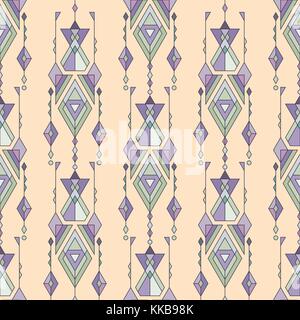 Vector Tribal vintage ethnic seamless pattern. Aztec, mexican, navajo, african motif Stock Vector